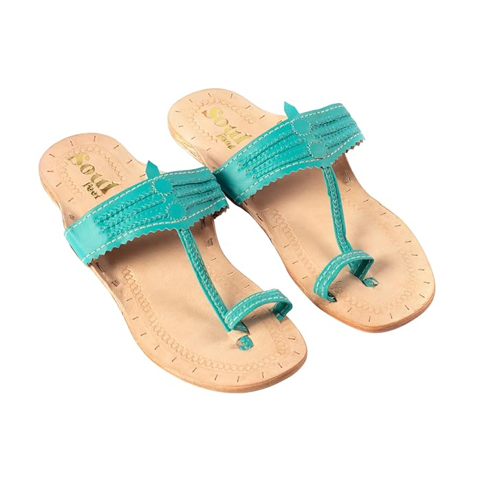 Blue Chic Leather Sandals